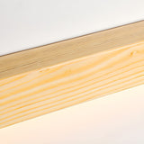 Modern Linear Wood LED Wall Sconce for Hallway and Mirror Lighting in Walnut Finish