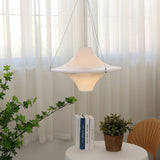 Modern Lokki Disc Pendant Lamp with White Acrylic Shade and Adjustable Suspension