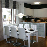Modern Lokki Disc Pendant Lamp with White Acrylic Shade and Adjustable Suspension