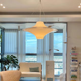 Modern Lokki Disc Pendant Lamp with White Acrylic Shade and Adjustable Suspension