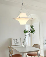 Modern Lokki Disc Pendant Lamp with White Acrylic Shade and Adjustable Suspension