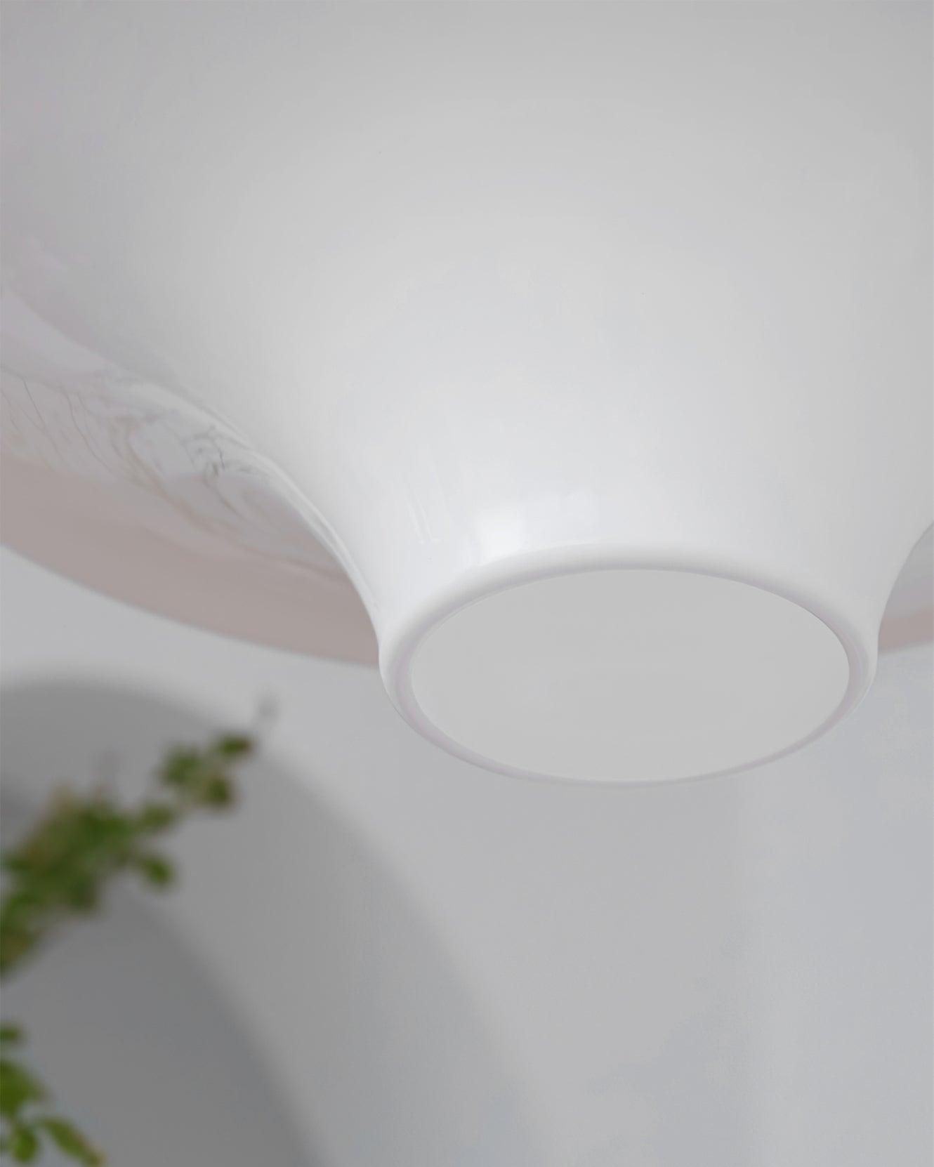 Modern Lokki Disc Pendant Lamp with White Acrylic Shade and Adjustable Suspension