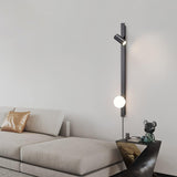 Modern Long Arm Brass Plug in Wall Sconce with Glass Shade Indoor Light Set of 2