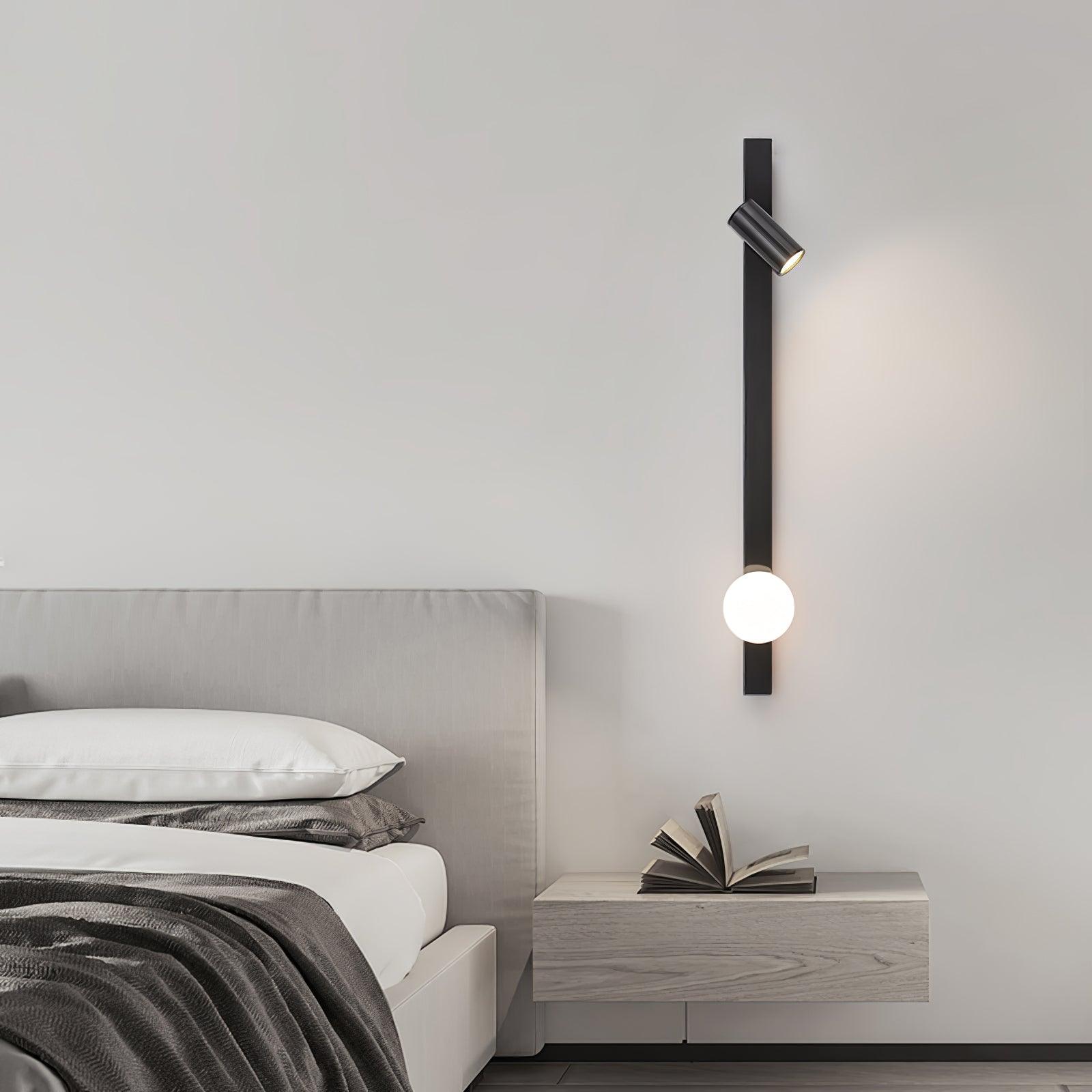 Modern Long Arm Brass Plug in Wall Sconce with Glass Shade Indoor Light Set of 2