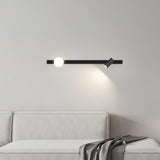 Modern Long Arm Brass Plug in Wall Sconce with Glass Shade Indoor Light Set of 2
