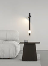 Modern Long Arm Brass Plug in Wall Sconce with Glass Shade Indoor Light Set of 2