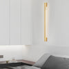 Modern Long Strip LED Wall Sconce Minimalist Copper Lighting Three Step Dimming for Bedroom Corridor