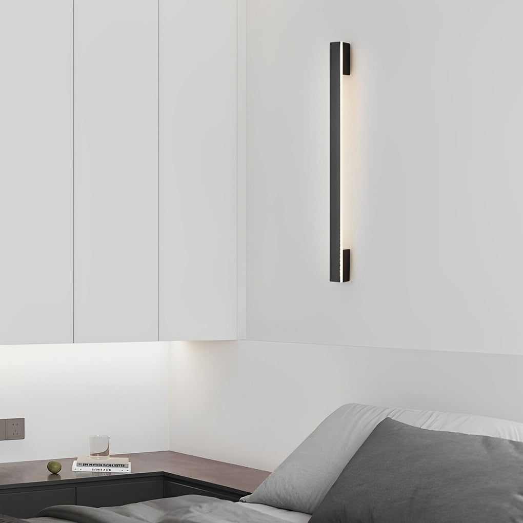 Modern Long Strip LED Wall Sconce Minimalist Copper Lighting Three Step Dimming for Bedroom Corridor