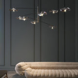 Modern Lotus Leaf Glass Pendant Chandelier for Living Room and Dining Room