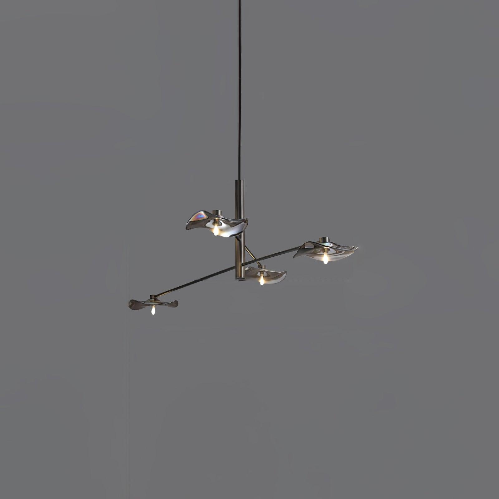 Modern Lotus Leaf Glass Pendant Chandelier for Living Room and Dining Room