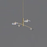 Modern Lotus Leaf Glass Pendant Chandelier for Living Room and Dining Room