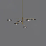 Modern Lotus Leaf Glass Pendant Chandelier for Living Room and Dining Room