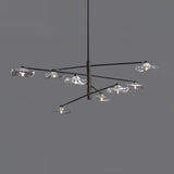 Modern Lotus Leaf Glass Pendant Chandelier for Living Room and Dining Room