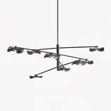 Modern Lotus Leaf Glass Pendant Chandelier for Living Room and Dining Room