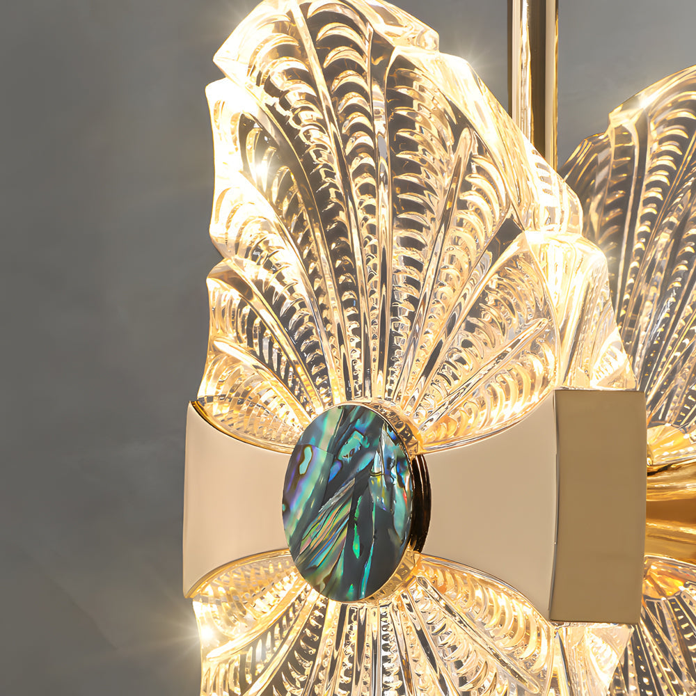 Modern Lotus Leaf LED Pendant Light with 3 Color Dimming for Luxury Interiors