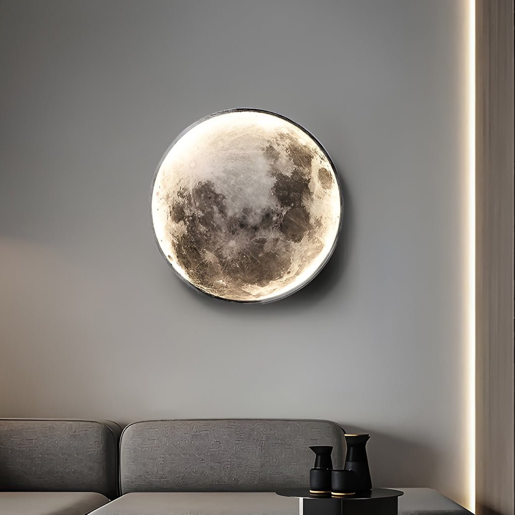 Modern Lunar Moon LED Wall Sconce Dimmable Decorative Interior Lighting Fixture