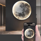 Modern Lunar Moon LED Wall Sconce Dimmable Decorative Interior Lighting Fixture