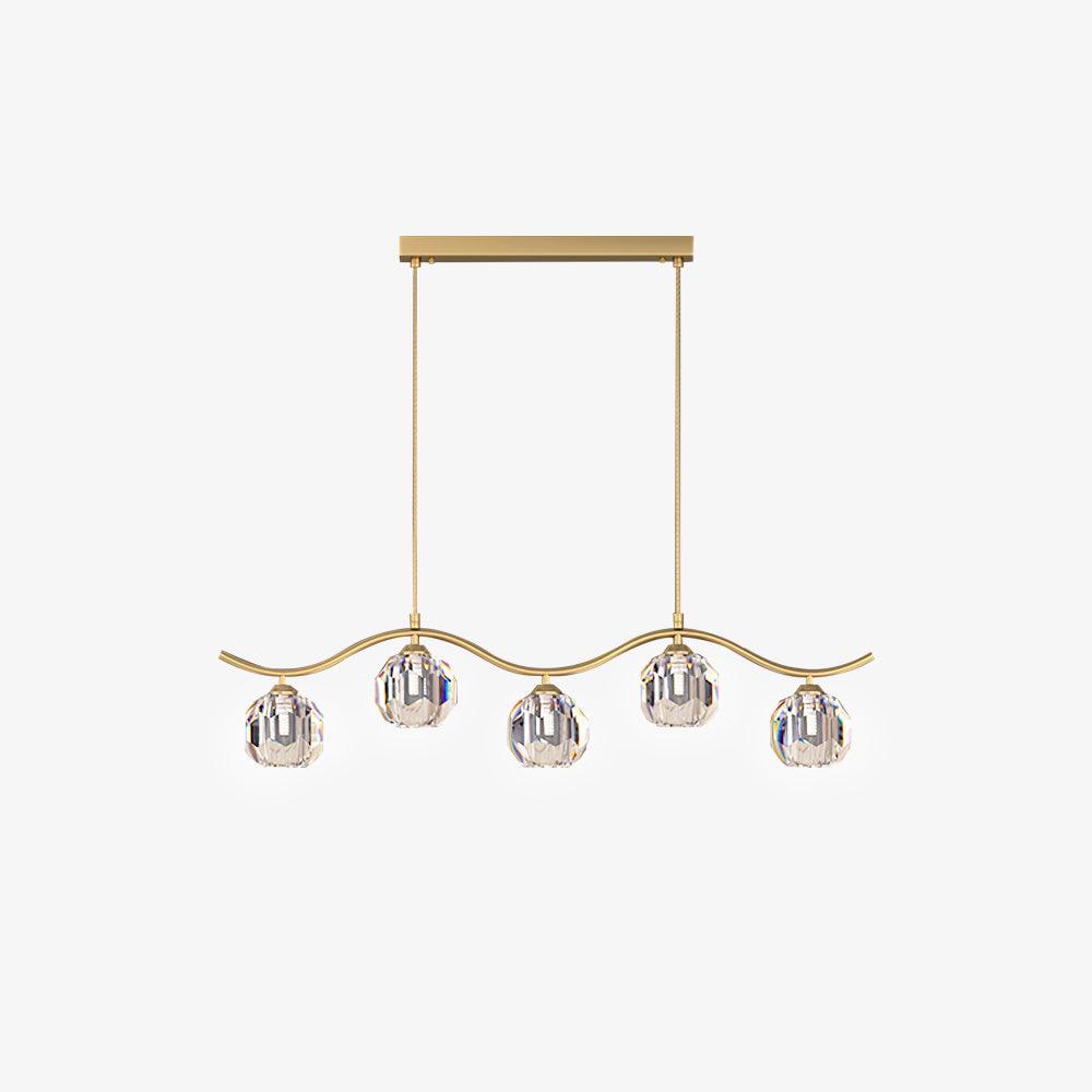 Modern Luxury Brass and Crystal Crown Chandelier Gold Ceiling Light Fixture