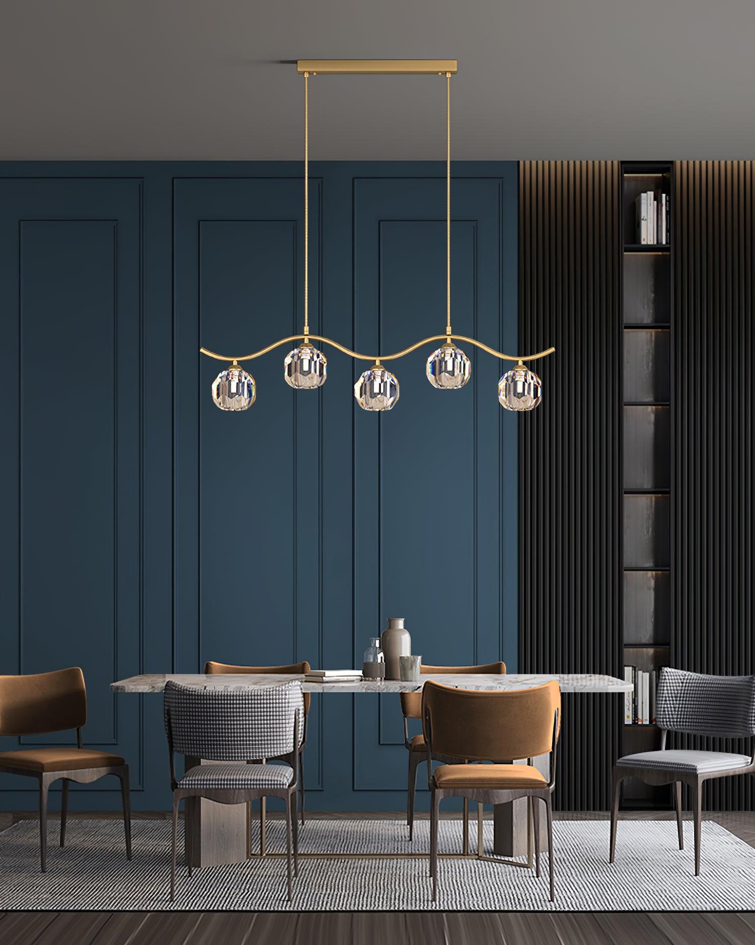 Modern Luxury Brass and Crystal Crown Chandelier Gold Ceiling Light Fixture