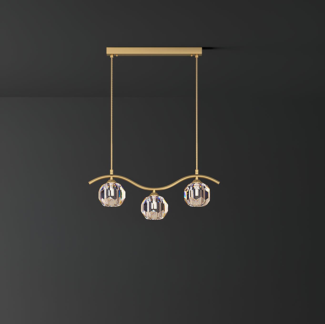 Modern Luxury Brass and Crystal Crown Chandelier Gold Ceiling Light Fixture