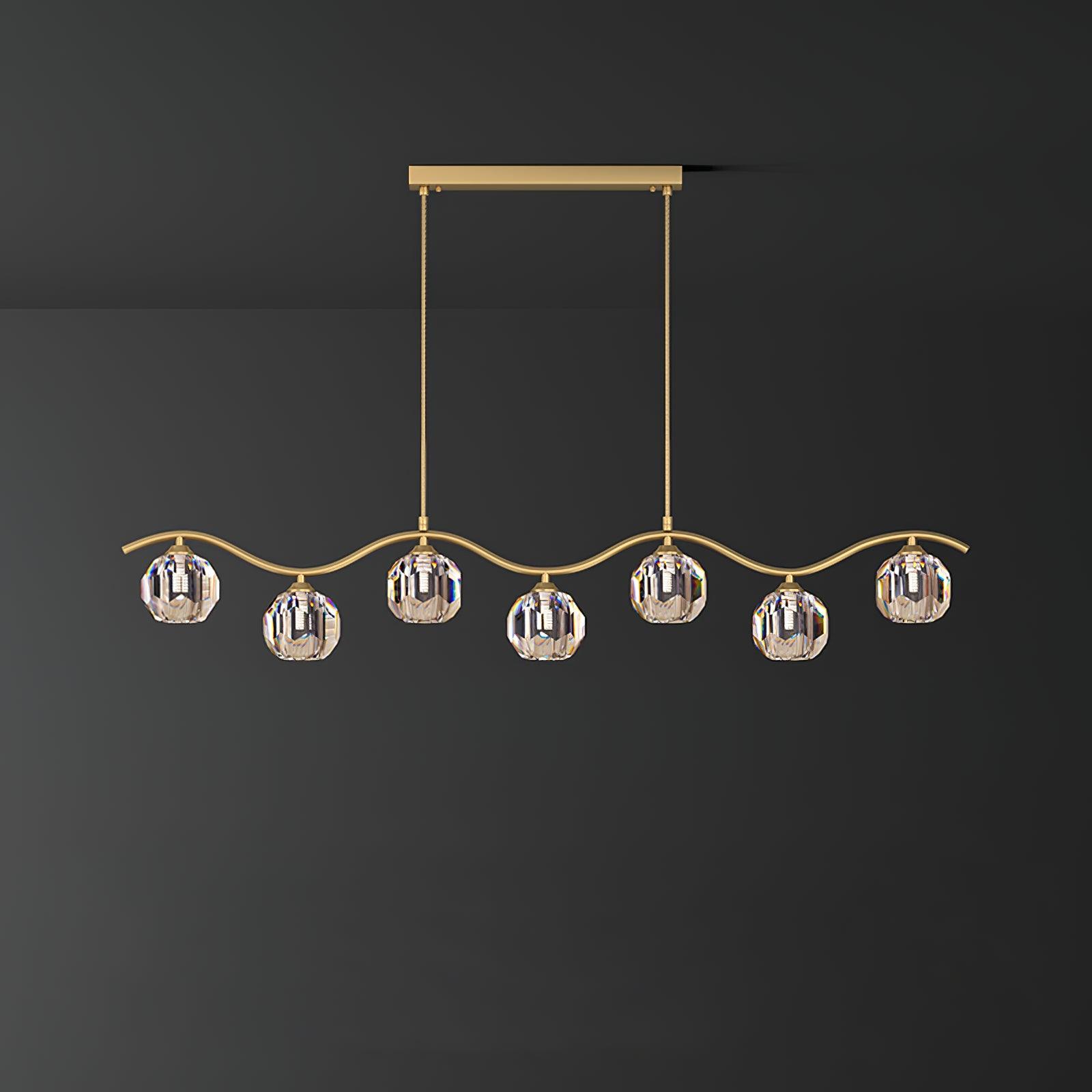 Modern Luxury Brass and Crystal Crown Chandelier Gold Ceiling Light Fixture