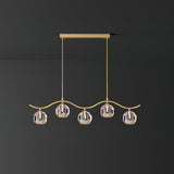 Modern Luxury Brass and Crystal Crown Chandelier Gold Ceiling Light Fixture