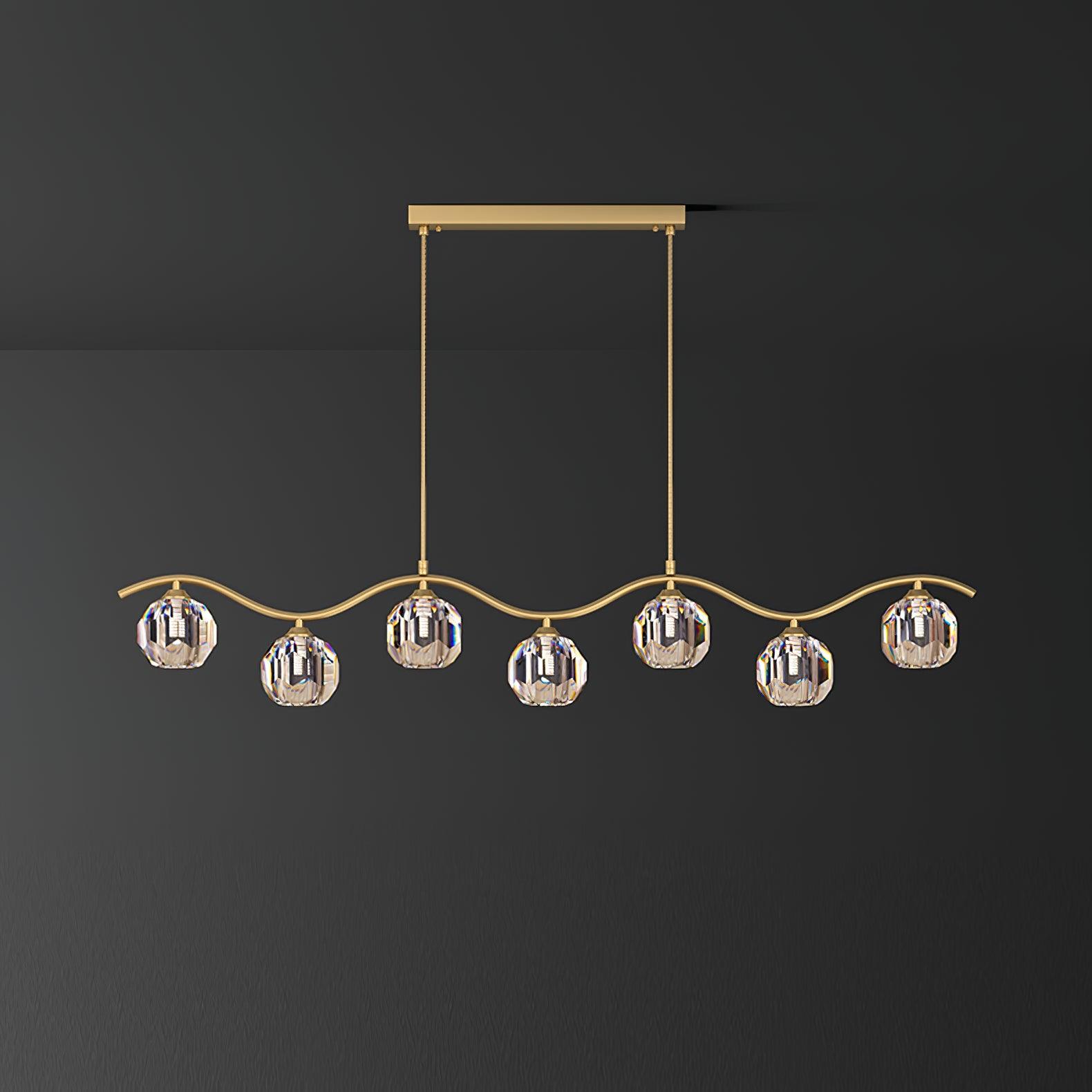 Modern Luxury Brass and Crystal Crown Chandelier Gold Ceiling Light Fixture