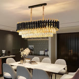 Modern Luxury Crystal Chandelier with 3 Step Dimming for Dining and Living Rooms