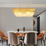 Modern Luxury Crystal Chandelier with 3 Step Dimming for Dining and Living Rooms