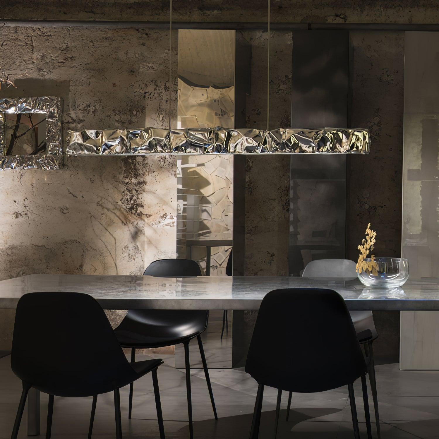 Modern Luxury Crystal LED Pendant Light with Brass Finish for Living Room and Dining Areas