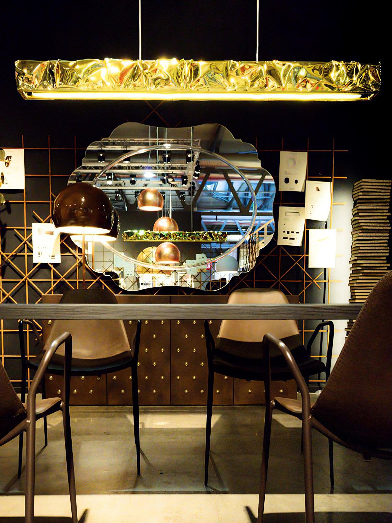 Modern Luxury Crystal LED Pendant Light with Brass Finish for Living Room and Dining Areas