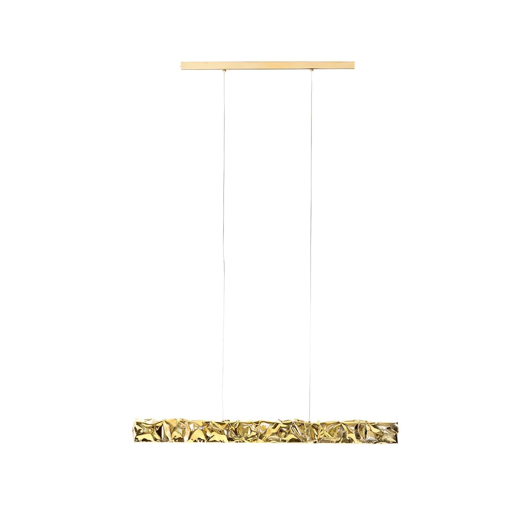 Modern Luxury Crystal LED Pendant Light with Brass Finish for Living Room and Dining Areas