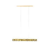 Modern Luxury Crystal LED Pendant Light with Brass Finish for Living Room and Dining Areas