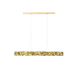 Modern Luxury Crystal LED Pendant Light with Brass Finish for Living Room and Dining Areas