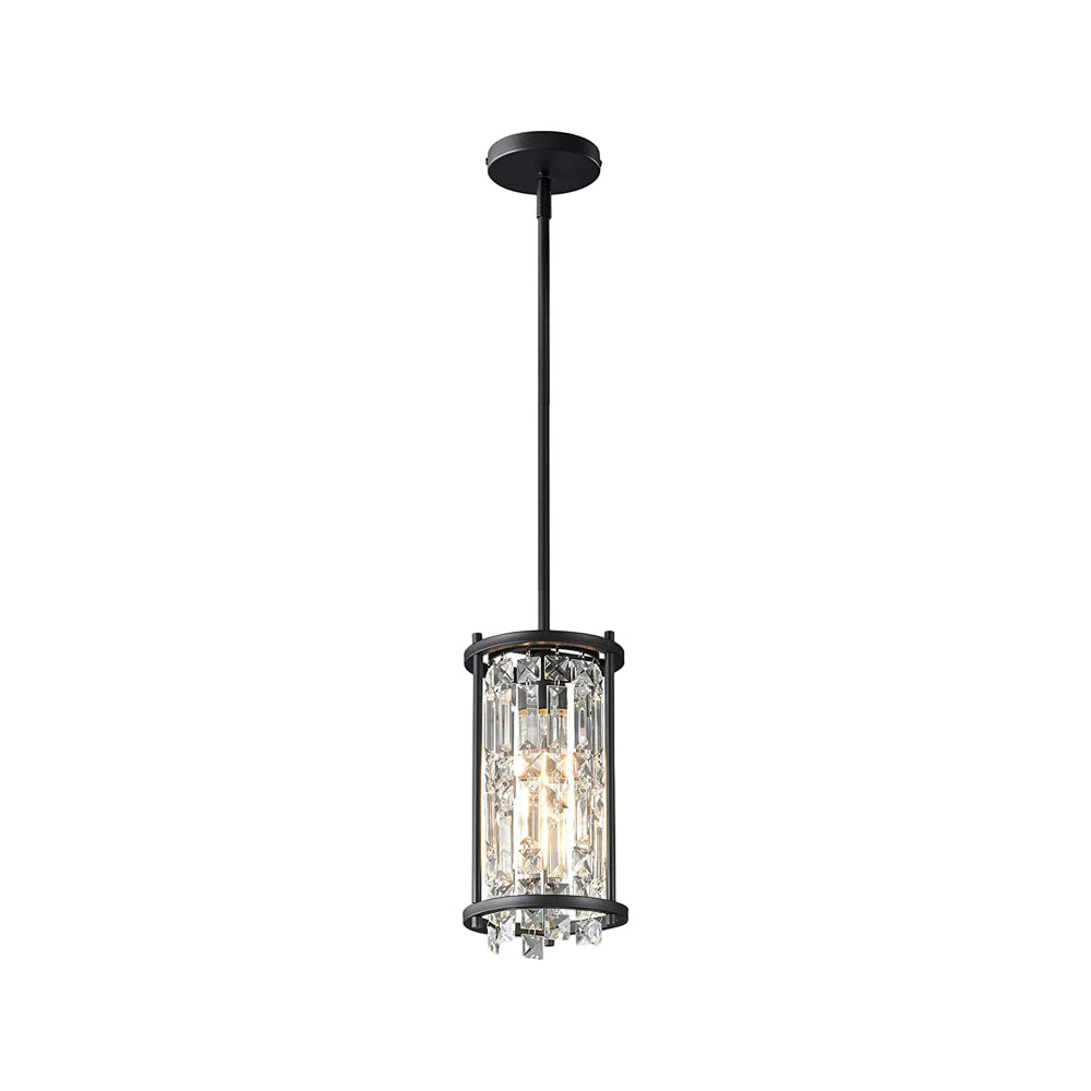 Modern Luxury Crystal Pendant Light Iron Frame Ceiling Chandelier for Dining Room and Bedroom