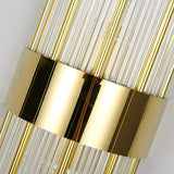Modern Luxury Crystal Wall Sconce LED Stainless Steel Light Fixture with Three Step Dimming for Living Room