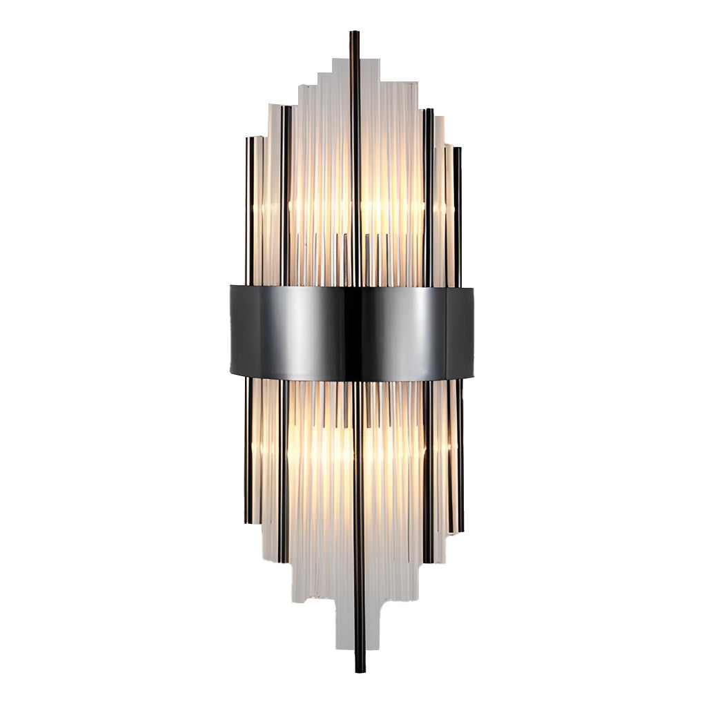Modern Luxury Crystal Wall Sconce LED Stainless Steel Light Fixture with Three Step Dimming for Living Room