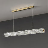 Modern Luxury Linear K9 Crystal LED Pendant Light for Kitchen Island and Dining Room