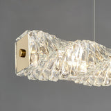 Modern Luxury Linear K9 Crystal LED Pendant Light for Kitchen Island and Dining Room