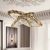 Modern Luxury Resin Circlet Brass Pendant Light with Integrated LED for Elegant Interiors