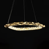 Modern Luxury Resin Circlet Brass Pendant Light with Integrated LED for Elegant Interiors
