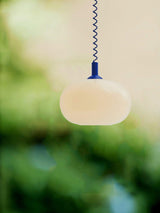 Modern Macaron Spring Glass Pendant Light Colorful Metal Fixture for Kitchen Dining Rooms