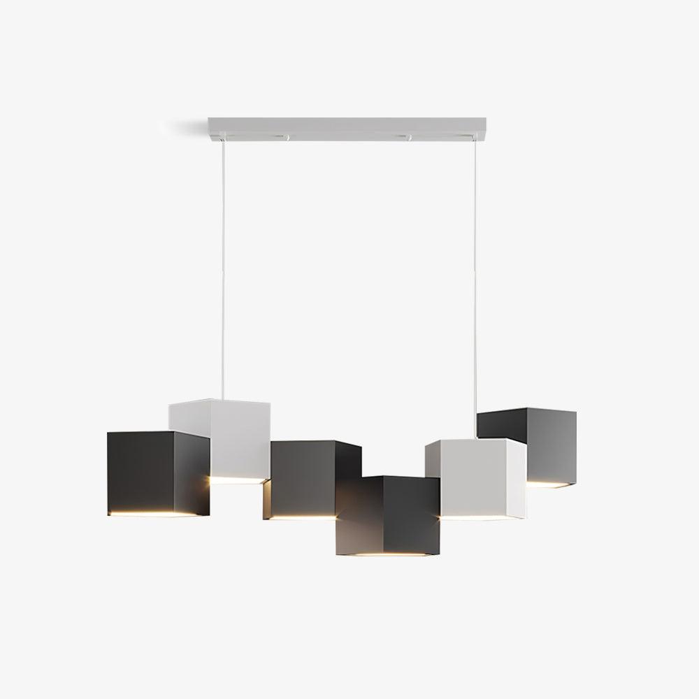 Modern Magic Cube LED Pendant Lamp Geometric Acrylic Hanging Light for Dining Room