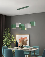 Modern Magic Cube LED Pendant Lamp Geometric Acrylic Hanging Light for Dining Room