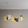 Modern Magic Cube LED Pendant Lamp Geometric Acrylic Hanging Light for Dining Room