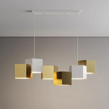 Modern Magic Cube LED Pendant Lamp Geometric Acrylic Hanging Light for Dining Room