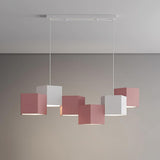Modern Magic Cube LED Pendant Lamp Geometric Acrylic Hanging Light for Dining Room