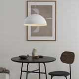 Modern Magma Dome Pendant Light Large White Metal Ceiling Hanging Lamp for Kitchen and Dining Room