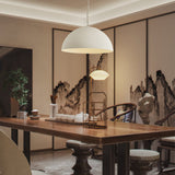 Modern Magma Dome Pendant Light Large White Metal Ceiling Hanging Lamp for Kitchen and Dining Room