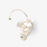 Modern Magnolia Flower Wall Sconce Set with Handcrafted Cotton Paper Petals